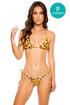 Luli Fama Luli Wild Wavy Ruched Back Tie Side Bottom